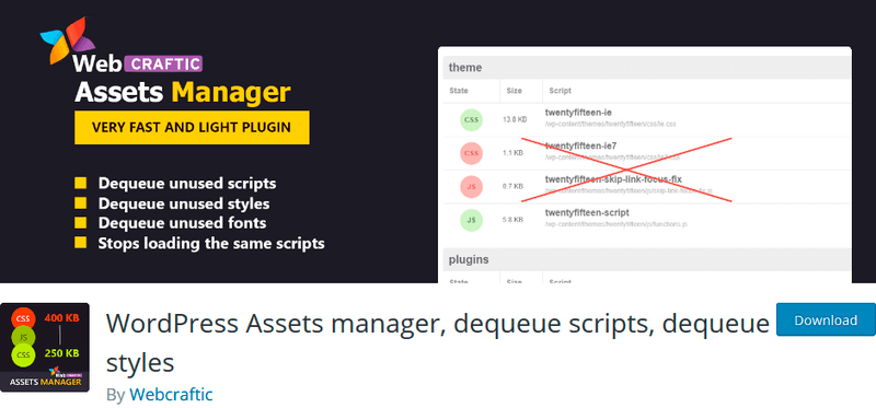 WordPress Assets manager plugin