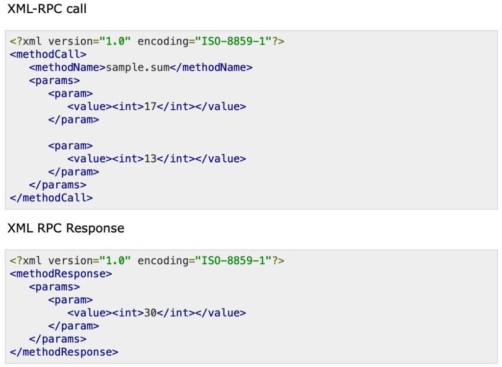 XML-RPC examples