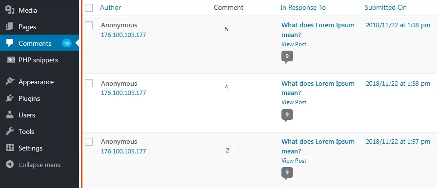 How to disable WordPress comments and protect the website from spam