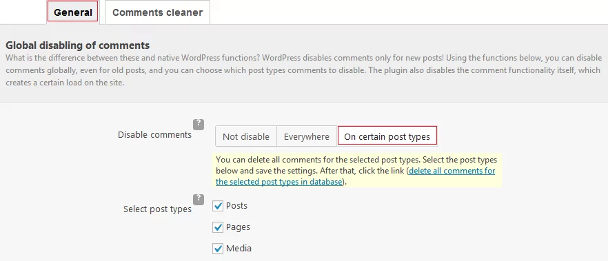 How to disable WordPress comments and protect the website from spam