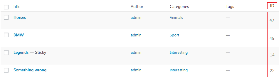 How To Find a WordPress Post ID