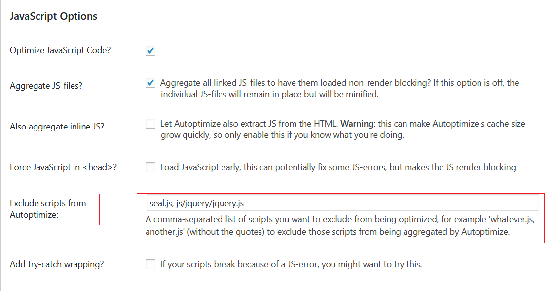 How To Disable Scripts From Optimization In Autoptimize